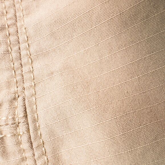 Eddie Bauer Blakely Fit 7" Shorts Womens 16 Tan Ripstop Cotton Flap Pockets - Picture 14 of 16